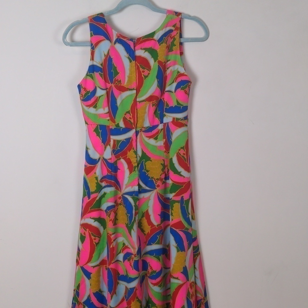 Boho 70s Maxi Dress Vibrant Sleeveless - Picture 4 of 7